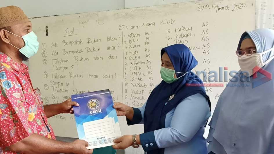 Dosen FH UMSU Adakan PKM Pemberian Bantuan Pencegahan Penularan Covid-19