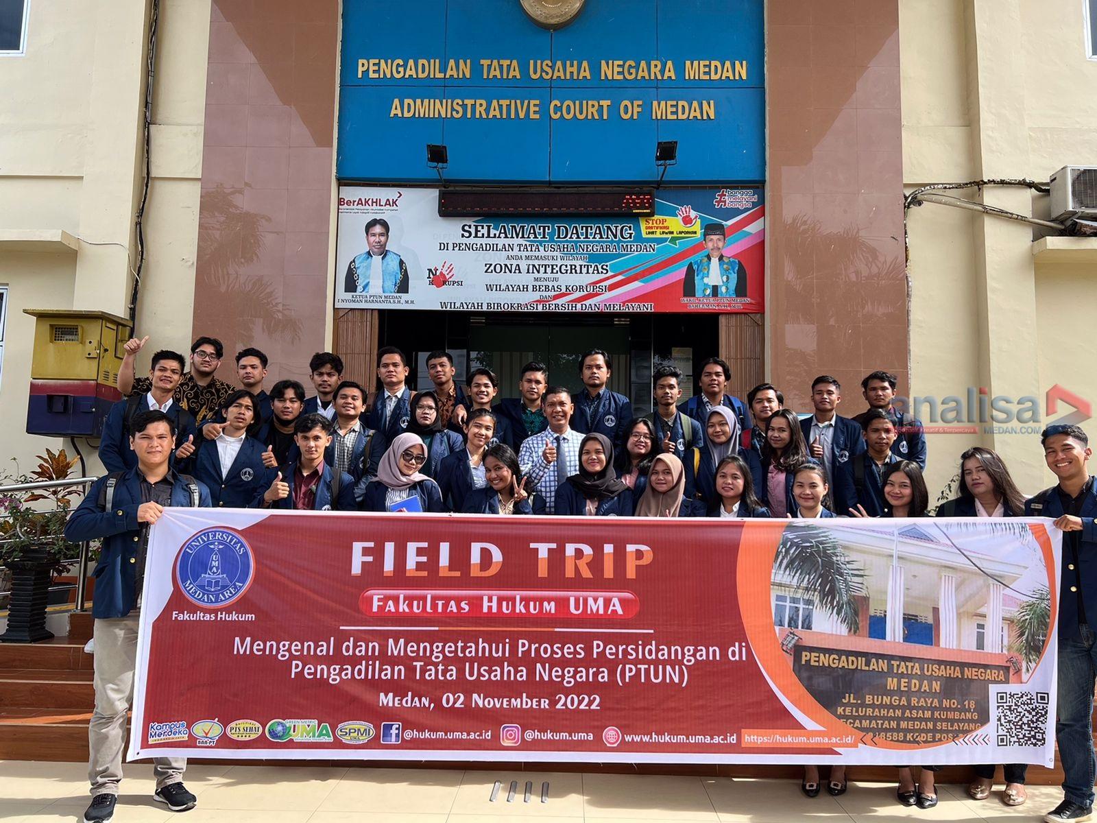 Mahasiswa FH UMA Field Trip ke PTUN Medan