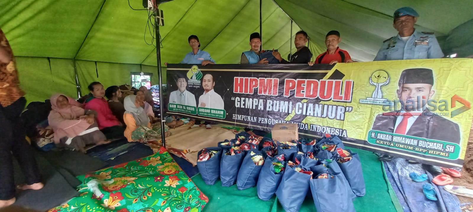 Bantuan Makanan Melimpah, HIPMI Peduli Usulkan Segera Perbaikan Rumah Korban Gempa Cianjur