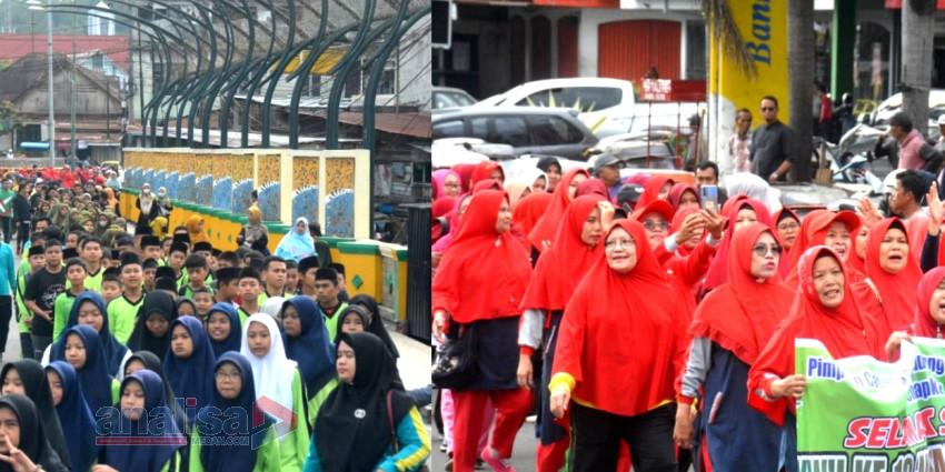 Ribuan Warga Muhammadiyah di Sidimpuan Ramaikan Gerak Jalan Santai Jelang Muswil Ke-13
