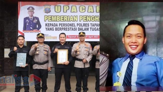 Polisi Ganteng Erlangga, Kasi Humas Polres Tapsel Kembali Raih Penghargaan