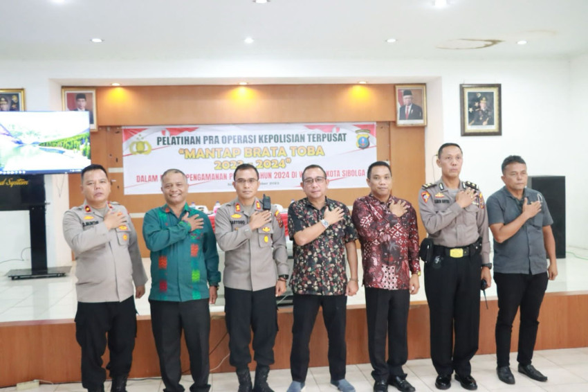 Persiapan Menghadapi Pemilu, Polres Sibolga Gelar Lat Pra Ops Mantap Brata Toba