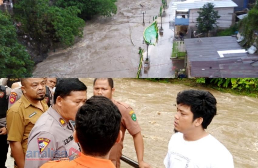2 Siswa Hanyut di Sidimpuan Dari Taman Sungai Jembatan Siborang