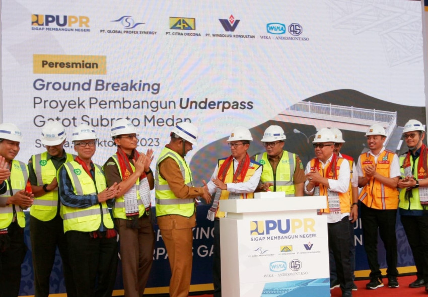 Ground Breaking Proyek Pembangunan Underpass Gatot Subroto Medan Resmi Dibuka