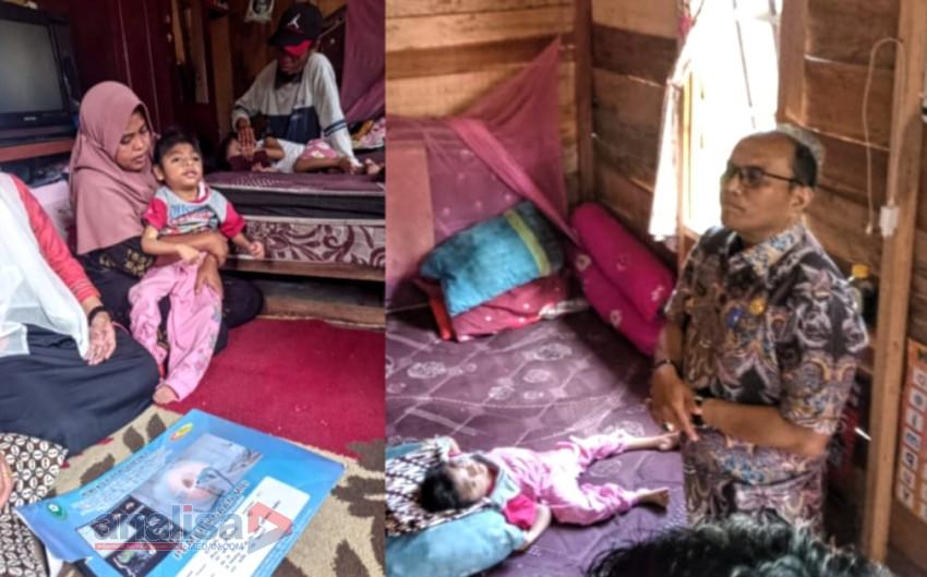 PJ Walikota Dan Sekda Jenguk Bocah Penderita Pengecilan Otak di Sidimpuan, Bantu dan Jamin Bayarkan BPJS