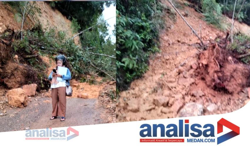 Tebing Longsor, 12 Desa di Kecamatan Aek Bilah Tapsel Terisolir