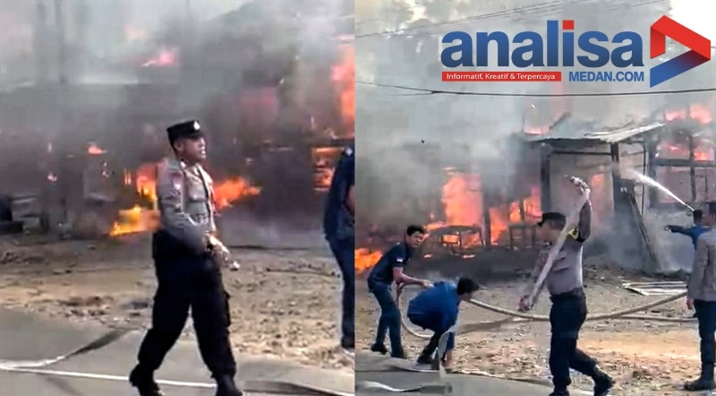Dalam Sekejab, 7 Kios di Padangsidimpuan Ludes Terbakar