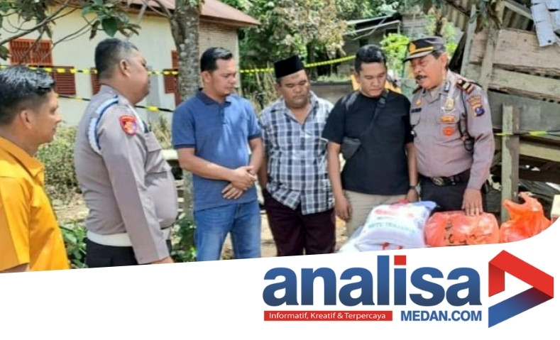Polsek Batang Toru Peduli, Bantu Ringankan Beban Korban Kebakaran di Angkola Barat