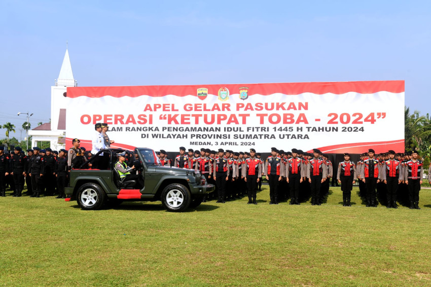 Apel Gelar Pasukan Ketupat Toba 2024, Pj Gubernur Sumut Pastikan Mudik Aman, Ceria dan Penuh Makna