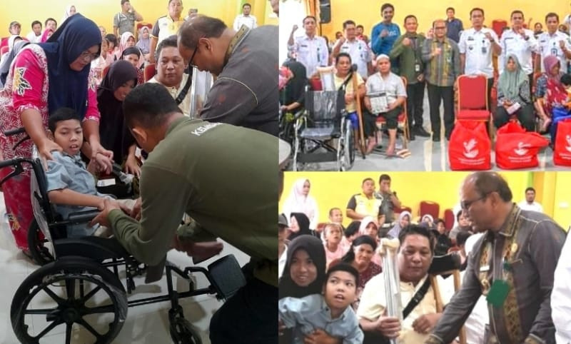 Aksi Mantap! Letnan Dalimunthe Salurkan Bantuan ke Penyandang Disabilitas di Kota Padangsidimpuan