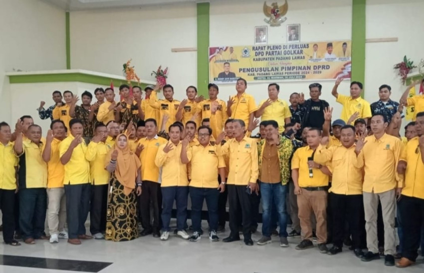 Rapat Pleno DPD Partai Golkar Palas,Usulkan 3 Nama Calon Bupati dan Wakil Bupati