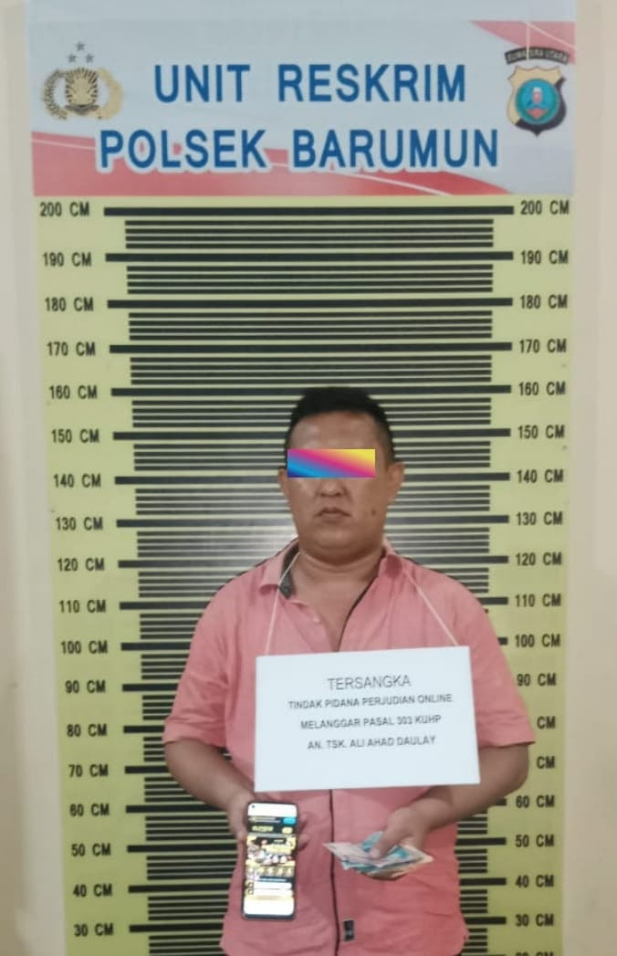 Polsek Barumun Tangkap Pemain Judi Online