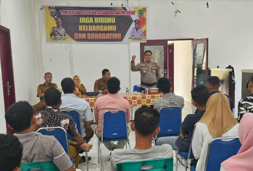 Polsek Barumun Tengah Gencar Penyuluhan Bahaya Narkoba dan Judi Online