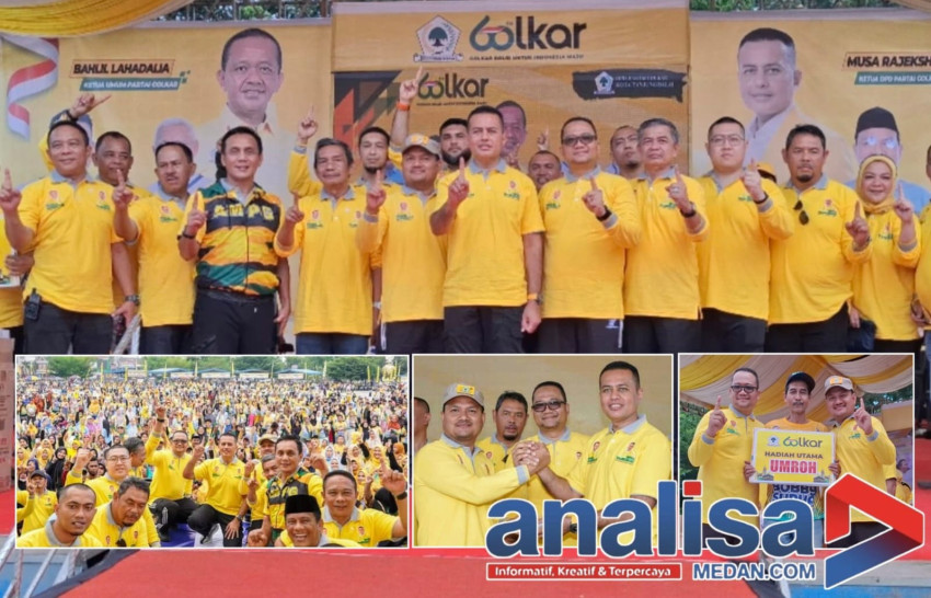 Hadiri HUT Partai Golkar, Warga Tanjungbalai Siap Menangkan Pasangan "MADINA" dan Boby-Surya