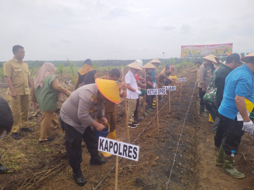 Kapolres Palas Lakukan Penanaman Jagung Serentak 1 Juta Hektar