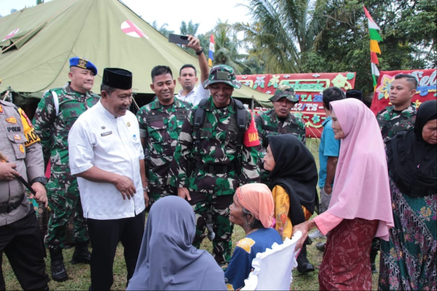 Pj Bupati Palas Buka TMMD ke-123  Kodim 0212/Ts, di Kecamatan Ulu Barumun