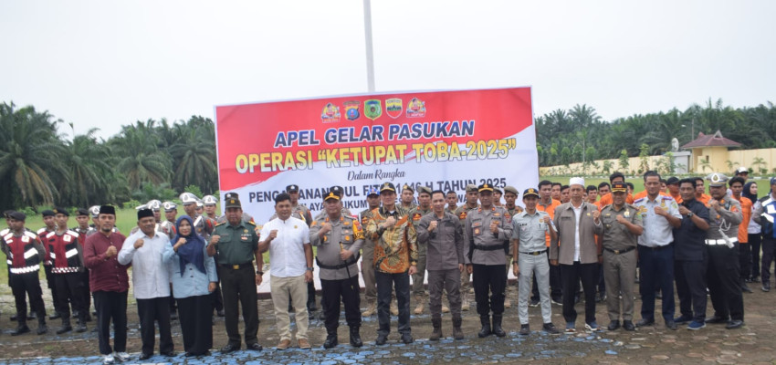 Kapolres Palas Pimpin Apel Gelar Pasukan Operasi Ketupat Toba 2025