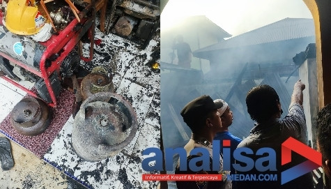 Diduga Kompor Masih Menyala Saat Ditinggal, Satu Rumah Warga di Sidimpuan Terbakar