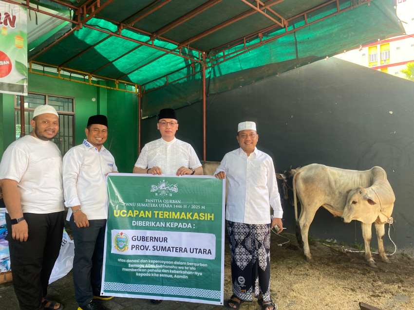 Potong Enam Sapi Kurban, PWNU Sumut berbagi Kebahagiaan di Hari Raya Idul Adha