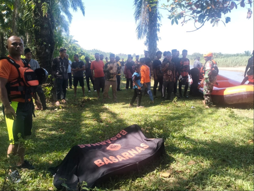 Pelajar SD Hanyut di Sungai Barumun,Telah Ditemukan