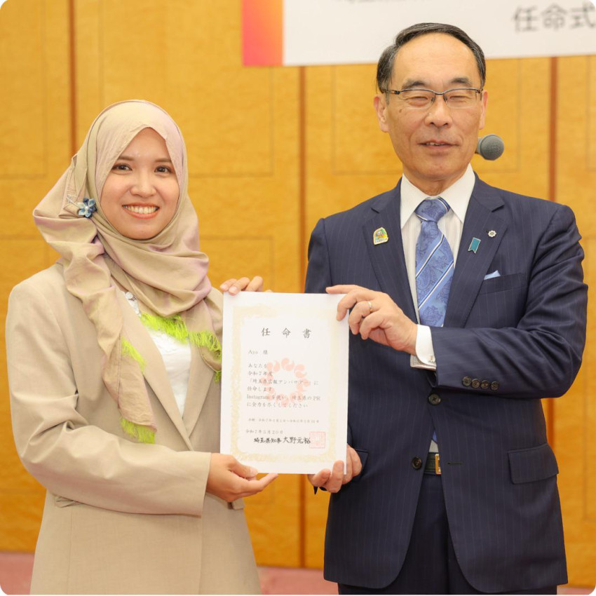 Nazaya Zulaikha, Didaulat Jadi Duta Promosi Prefektur Saitama