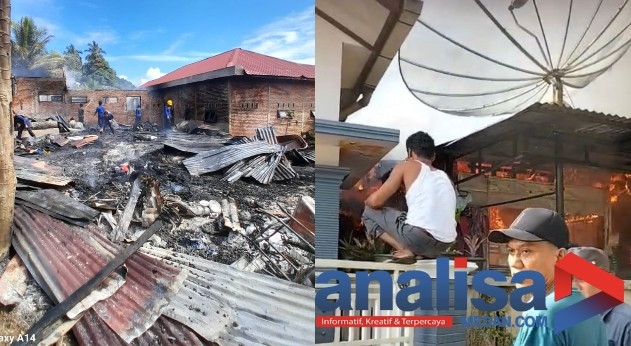 Tiga Rumah Hangus Terbakar di Sihitang Sidimpuan, Api Diduga Berasal Dari Tabung Gas Bocor