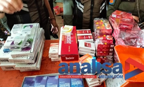 Ribuan Bungkus Rokok Ilegal Diamankan di Sidimpuan