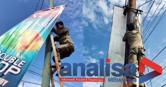 Satpol PP Sidimpuan Gelar Panjat Tiang Jelang Kemerdekaan, Copot Spanduk Illegal