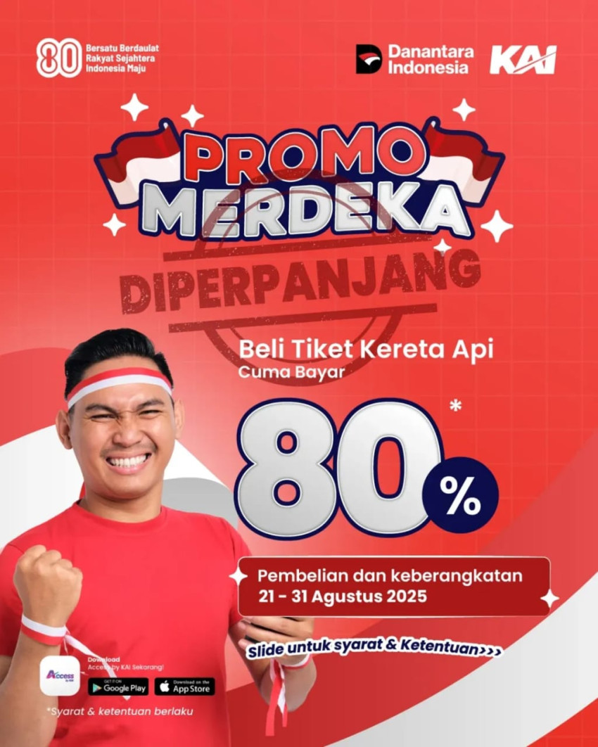 Kabar Gembira, KAI Divre I Sumut Perpanjang Promo Merdeka Hingga Akhir Agustus