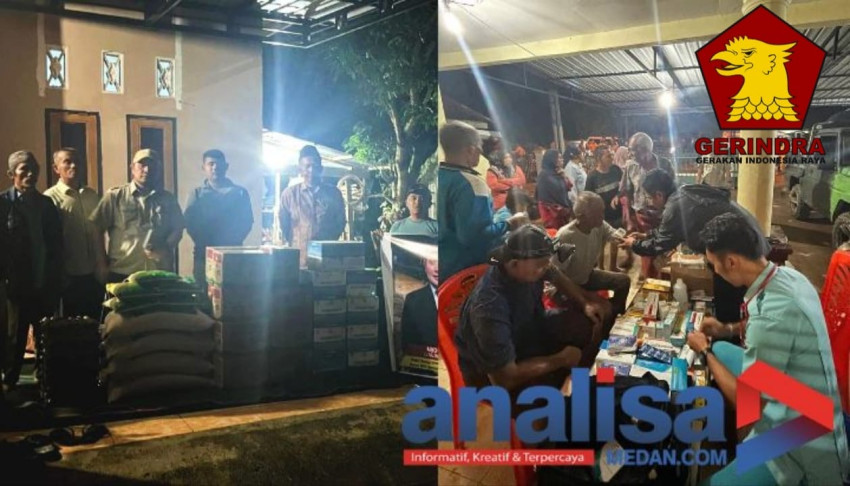 Respon Cepat, Gerindra Tapsel Terjunkan Relawan dan Tim Medis Bantu Korban Banjir