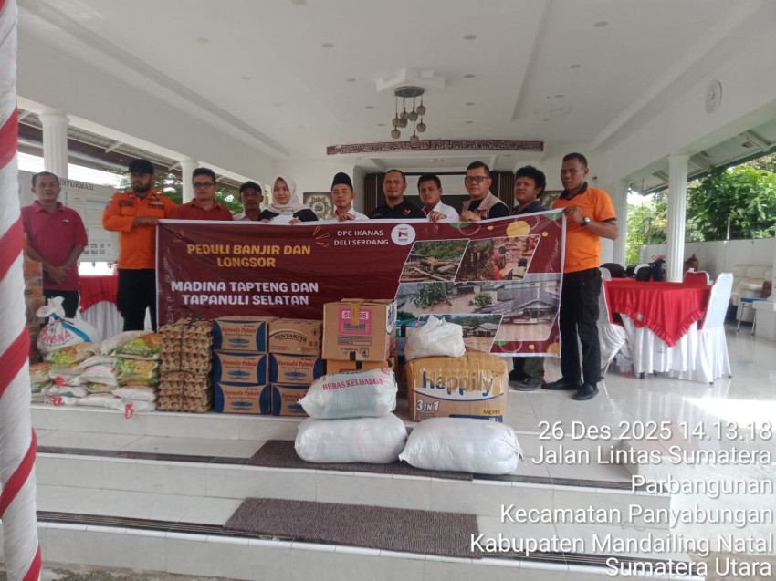 IKANAS Deli Serdang Salurkan Bantuan Kemanusiaan untuk Korban Bencana di Madina