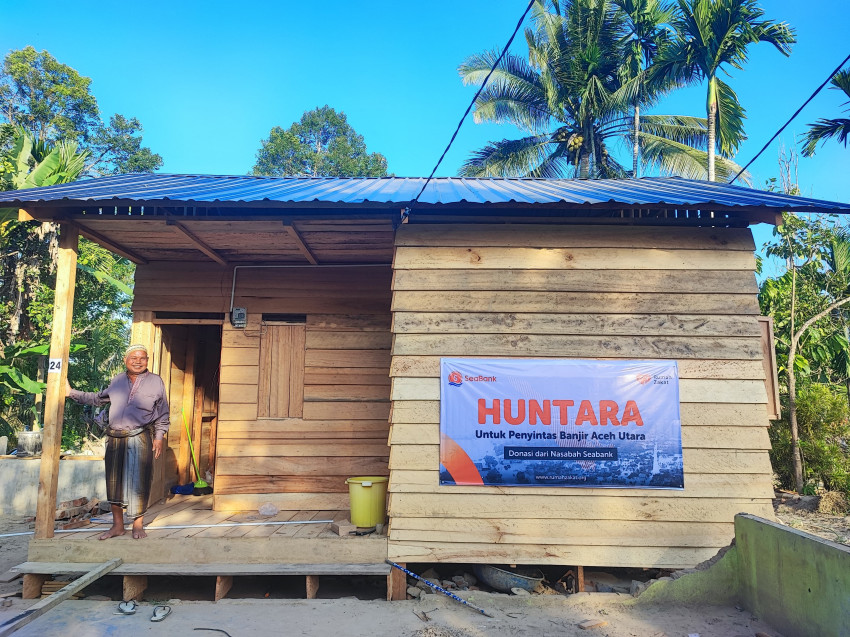 Rumah Zakat Hadirkan 100 Hunian Papan Kayu di Desa Geudumbak, Langkahan, Aceh Utara