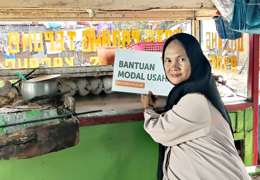 Rumah Zakat Salurkan Bantuan Modal Usaha untuk Mualaf di Pandan