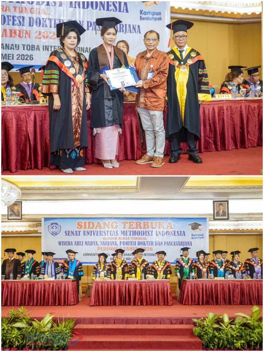 UMI Medan Wisuda 438 Lulusan, Rektor : Lulusan Harus Cerdas, Religius dan Bermoral